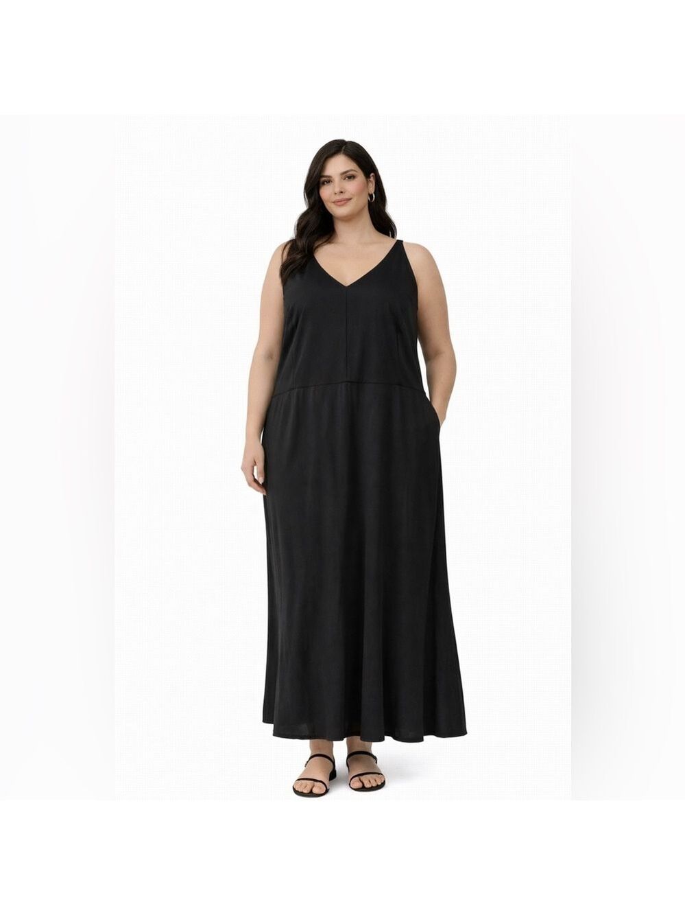 NWT sleeveless maxi dress- black - 20